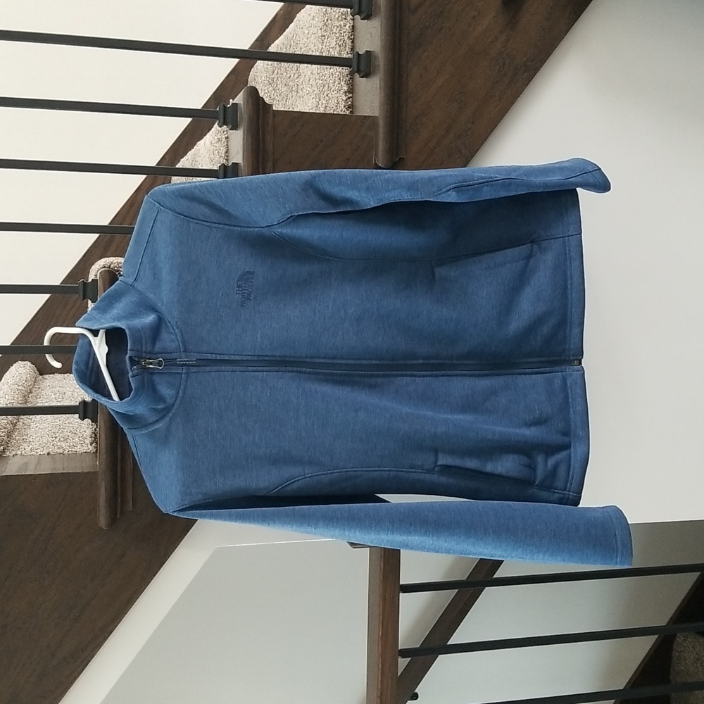The North Face meduium blue zip up jacket